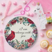 Rode Kardinaal Geschenken Condoleance Herinnering  Papieren Bordje (Feest)