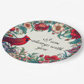 Rode Kardinaal Geschenken Condoleance Herinnering  Papieren Bordje (Gekanteld)