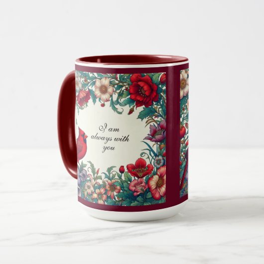 Rode Kardinaal Geschenken Sympathie Herinnering Ge Mok (Voorkant links)