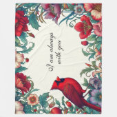 Rode Kardinaal Geschenken Sympathie Keepsake Memor Fleece Deken (Voorkant)