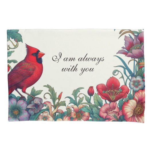 Rode Kardinaal Geschenken Sympathie Keepsake Memor Kussensloop (Voorkant)