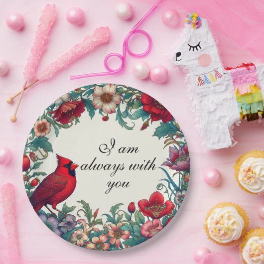 Rode Kardinaal Geschenken Sympathie Keepsake Memor Papieren Bordje (Feest)