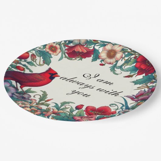 Rode Kardinaal Geschenken Sympathie Keepsake Memor Papieren Bordje (Gekanteld)