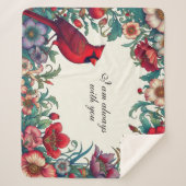 Rode Kardinaal Geschenken Sympathie Keepsake Memor Sherpa Deken (Voorkant)