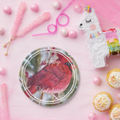 Rode kardinaal Happy Holiday Party Papieren Bordje (Feest)