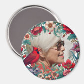 Rode Kardinaal Herinneringssouvenir FOTO Magneet (Voorkant / Achterkant)