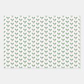 Rode kardinaal Holly Bladeren en bessen Kerstmis Inpakpapier Vel (Voorkant 2)