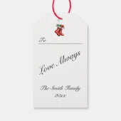Rode Kardinaal Holly Kerstcadeau Label Cadeaulabel (Achterkant)