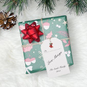 Rode Kardinaal Holly Kerstcadeau Label Cadeaulabel