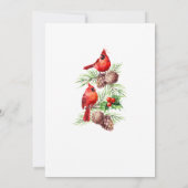 Rode Kardinaal Hulst Bes Kerstavond CHRISTMAS EVE Kaart (Achterkant)