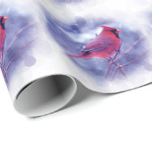 Rode kardinaal in de Blizzard Cadeaupapier (Rol Hoek)