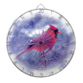 Rode kardinaal in de Blizzard Dartbord (Voorkant)