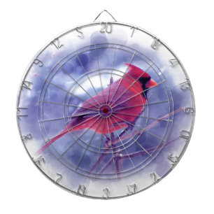 Rode kardinaal in de Blizzard Dartbord