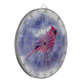 Rode kardinaal in de Blizzard Dartbord (Voorkant Links)