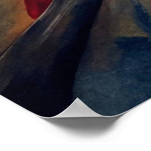 Rode kardinaal in de Herfst Poster (Hoek)