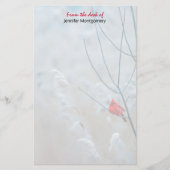 Rode kardinaal in de Natuur van de winter: Kerstmi Briefpapier (Voorkant)