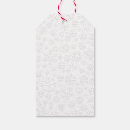 Rode kardinaal in de Natuur van de winter: Kerstmi Cadeaulabel (Achterkant)