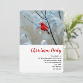 Rode kardinaal in de Natuur van de winter: Kerstmi Kaart (Staand voorkant)