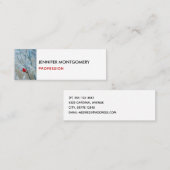 Rode kardinaal in de Natuur van de winter: Kerstmi Mini Visitekaartje (Voorkant / Achterkant)