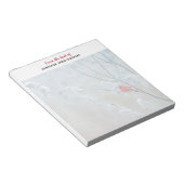 Rode kardinaal in de Natuur van de winter: Kerstmi Notitieblok (Schuin)