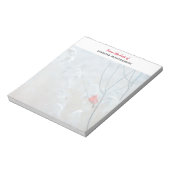 Rode kardinaal in de Natuur van de winter: Kerstmi Notitieblok (Linkerzijde)