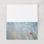 Rode kardinaal in de Natuur van de winter: Kerstmi Plaatskaartje (Buitenkant ongevouwen)