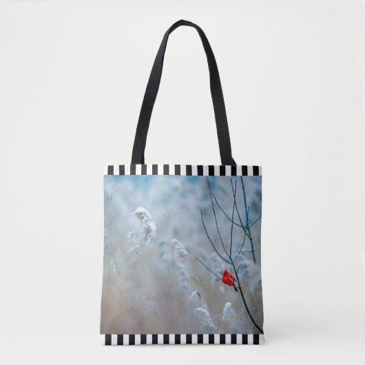 Rode kardinaal in de Natuur van de winter: Kerstmi Tote Bag (Voorkant)