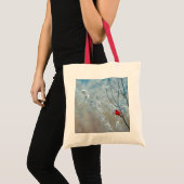 Rode kardinaal in de Natuur van de winter: Kerstmi Tote Bag (Voorkant (product))