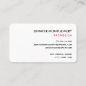 Rode kardinaal in de Natuur van de winter: Kerstmi Visitekaartje (Achterkant)