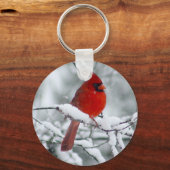 Rode kardinaal in de sneeuwSleutelhanger Sleutelhanger (Voorkant)