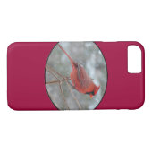 Rode kardinaal in de winter Case-Mate iPhone case (Achterkant (Horizontaal))