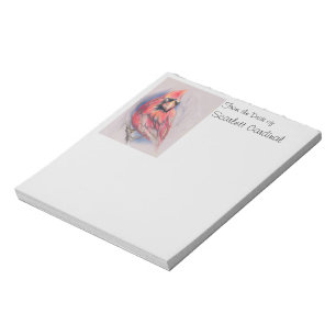 Rode kardinaal in de winter notitieblok