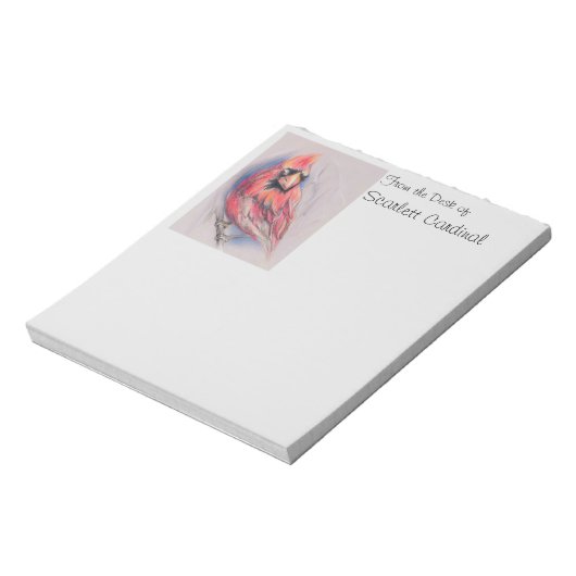 Rode kardinaal in de winter notitieblok (Linkerzijde)