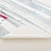 Rode kardinaal in een prachtig sneeuwvogelbos sherpa deken (3/4)