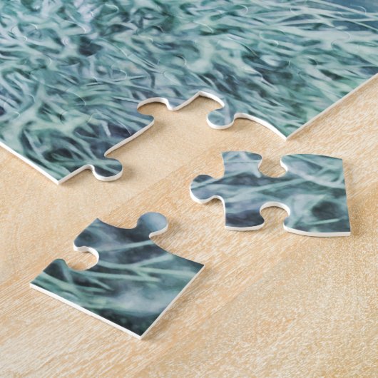 Rode kardinaal in sneeuwbomen Kunst Puzzle Legpuzzel (Zijkant)