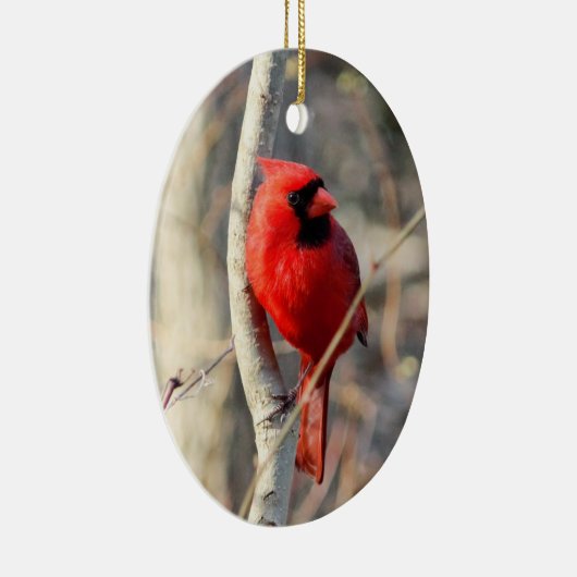 Rode kardinaal keramisch ornament (Rechts)
