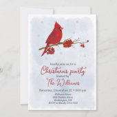 Rode kardinaal kerstfeest kaart (Voorkant)