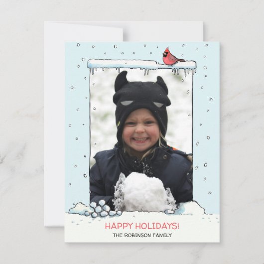 Rode Kardinaal kerstkaart, Kardinaal kerstkaart (Voorkant)