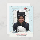 Rode Kardinaal kerstkaart, Kardinaal kerstkaart (Voorkant / Achterkant)