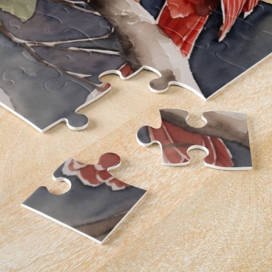 Rode kardinaal legpuzzel (Zijkant)