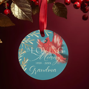 Rode Kardinaal Liefdevolle Herdenking Oma Memorial Ornament