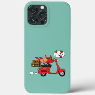 Rode Kardinaal Liefhebbers op Scooter Case-Mate iPhone Case