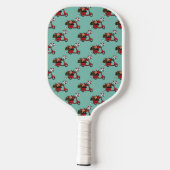 Rode Kardinaal Liefhebbers op Scooter Pickleball Paddle (Achterkant)