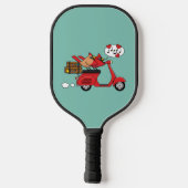 Rode Kardinaal Liefhebbers op Scooter Pickleball Paddle (Achterkant)