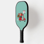 Rode Kardinaal Liefhebbers op Scooter Pickleball Paddle (Links)