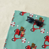 Rode Kardinaal Liefhebbers op Scooter Strandlaken (In situ)