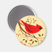 Rode kardinaal magneet (Voorkant / Achterkant)