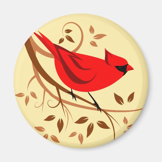 Rode kardinaal magneet (Voorkant)