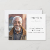 Rode Kardinaal Memorial Foto dank u kaart (Achterkant)