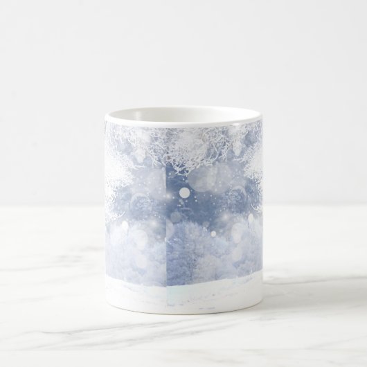 Rode kardinaal met kerstsnowy bomen koffiemok (Center)